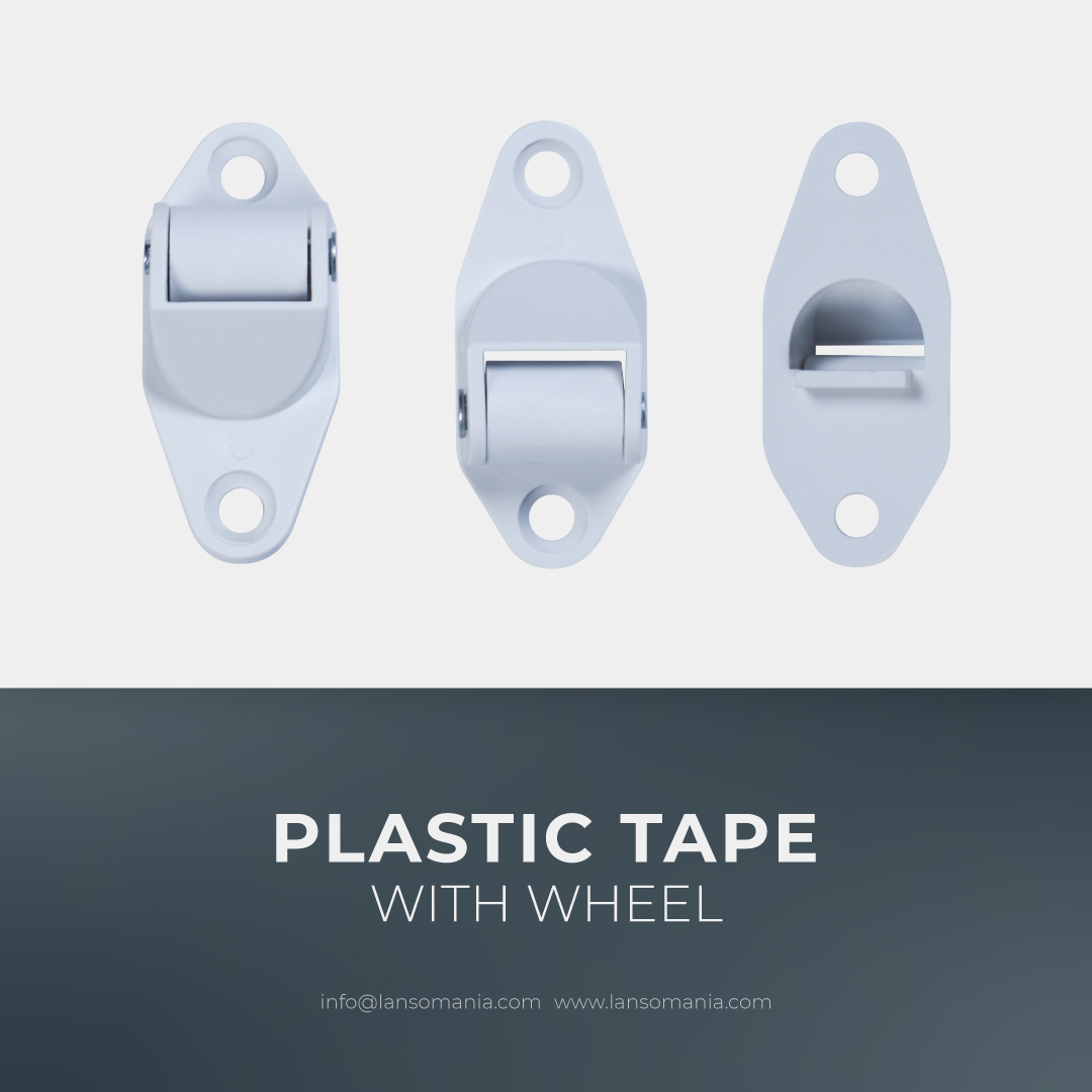 Plastic tape with wheel