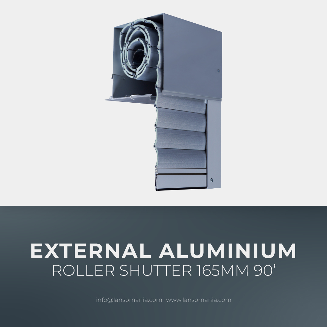 External aluminum roller shutter 165mm 90’