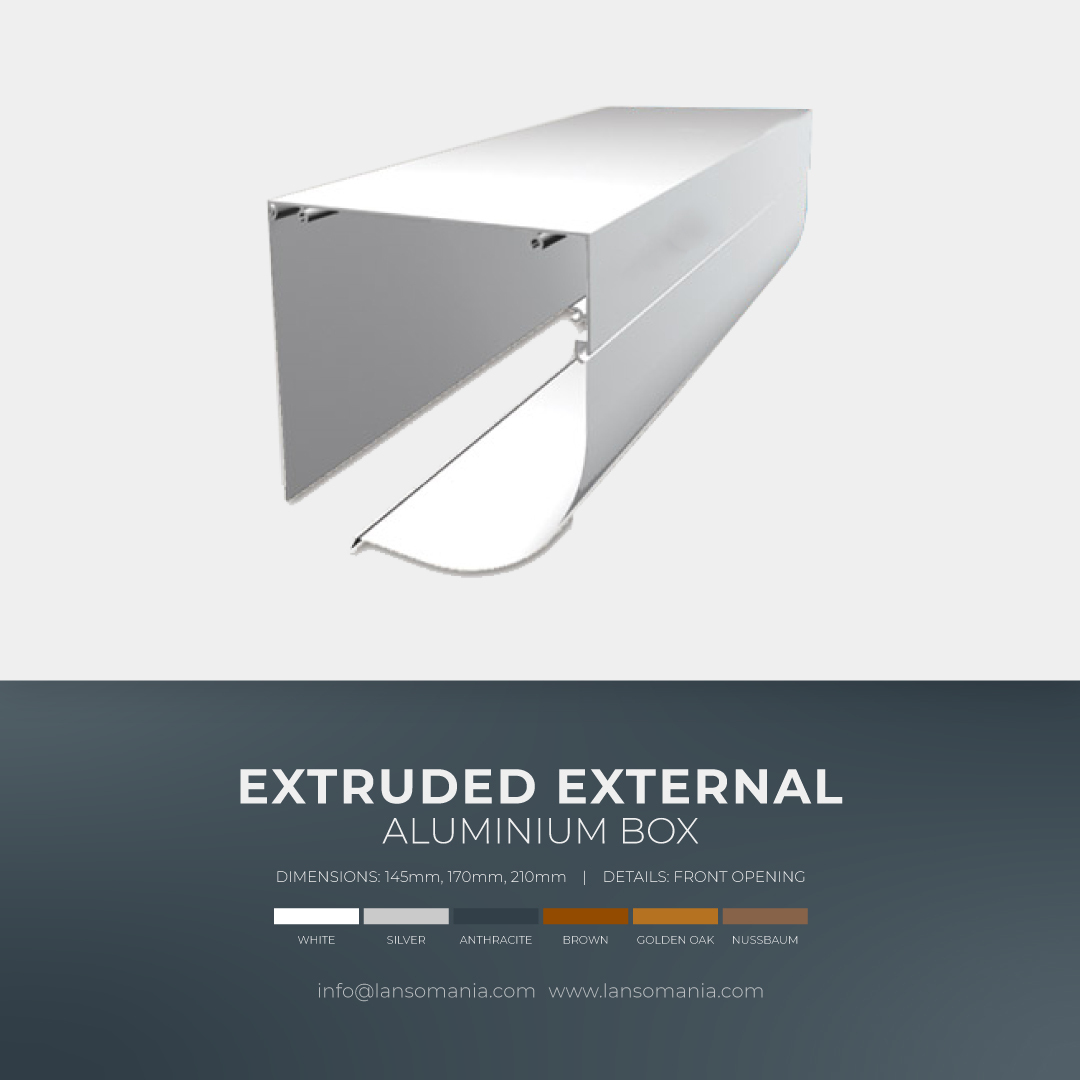 Extruded external aluminium box